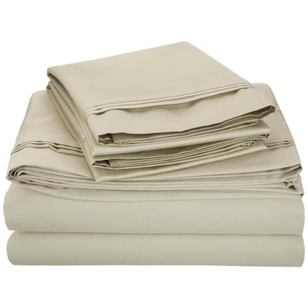 Superior Egyptian Cotton 1000 Thread Count Solid Sheet Set Queen-Sage 1000QNSH SLSG - main